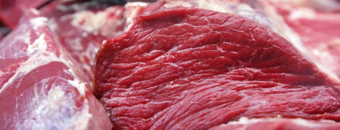 Close up of uncooked red meat