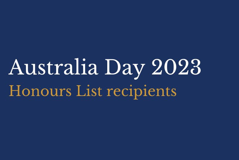 Australia Day 2023 Honours List recipients