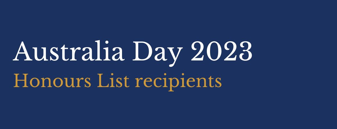 Australia Day 2023 Honours List recipients
