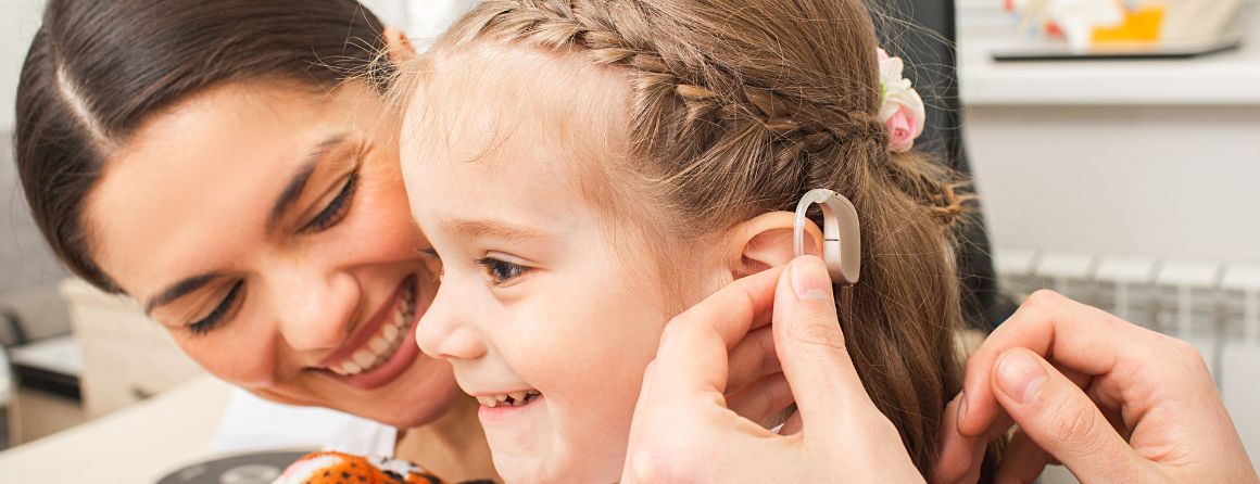 Child with a cochlear implant