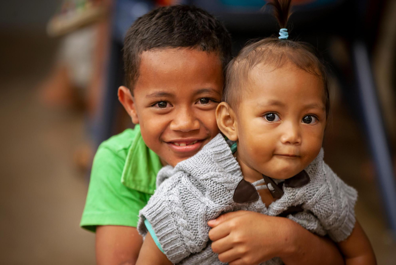 Two children