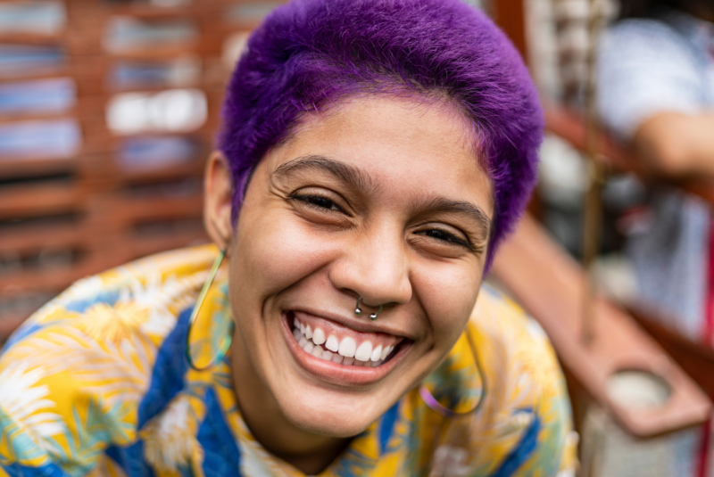 Person smiling at camera