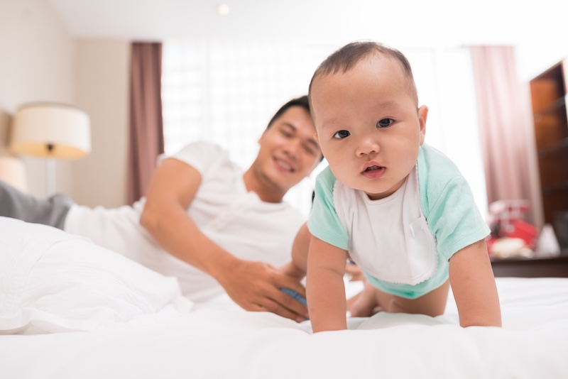 A child and man