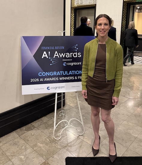 Dr Emma Macdonald‑Laurs at Australian Financial Review AI Awards