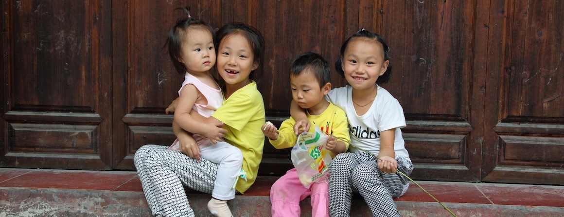 4 young children