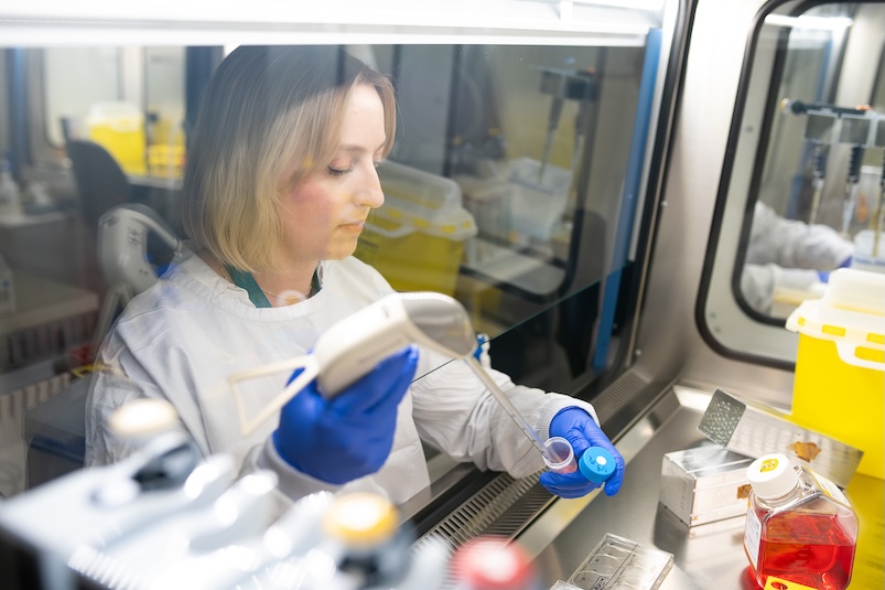 Researcher in lab