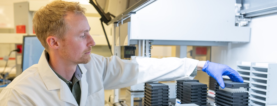 Researcher in lab