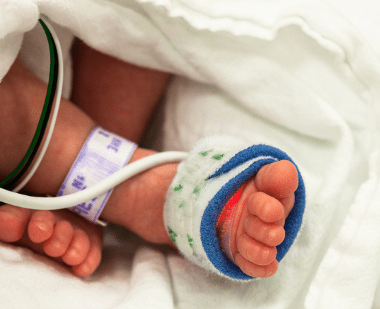 Premature baby's foot