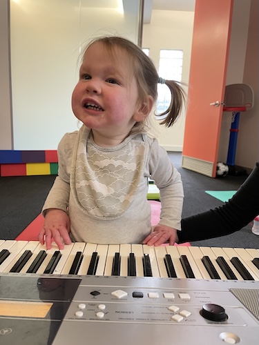 Annabelle playing piano