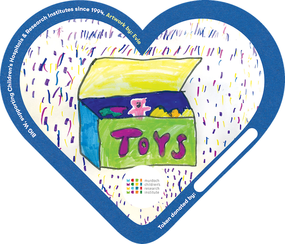 Evie’s Heart Token available in BIG W stores to help raise funds for MCRI.