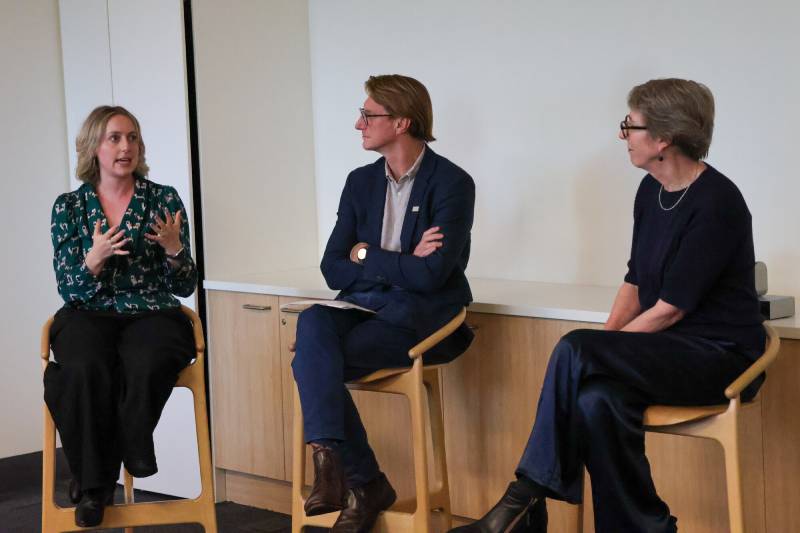 Panellists MCRI Lung Disease Lab Group Leader Dr Rhiannon Werder; Infection, Immunity and Global Health Theme Director Professor Andrew Steer and Centre for Adolescent Health Director Professor Susan Sawyer AM. 