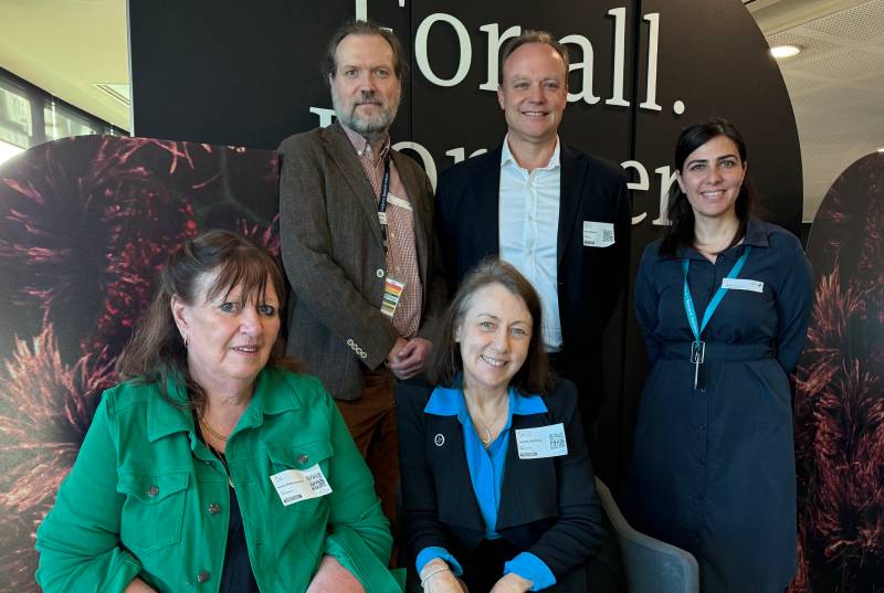 Flicker of Hope Founder Anne Petropoulos, MCRI Associate Professor Jonathan Payne, Foundation Chief Operating Officer Juliette Keating, Director Mark Nicholls and MCRI Dr Kiymet Bozaoglu. 