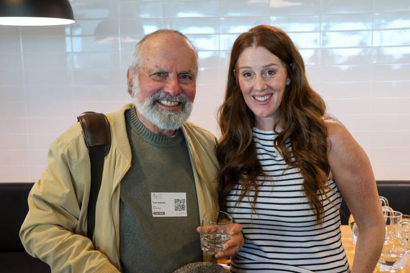 Tom Valenta with MCRI Philanthropy Manager Tracy Houston. 