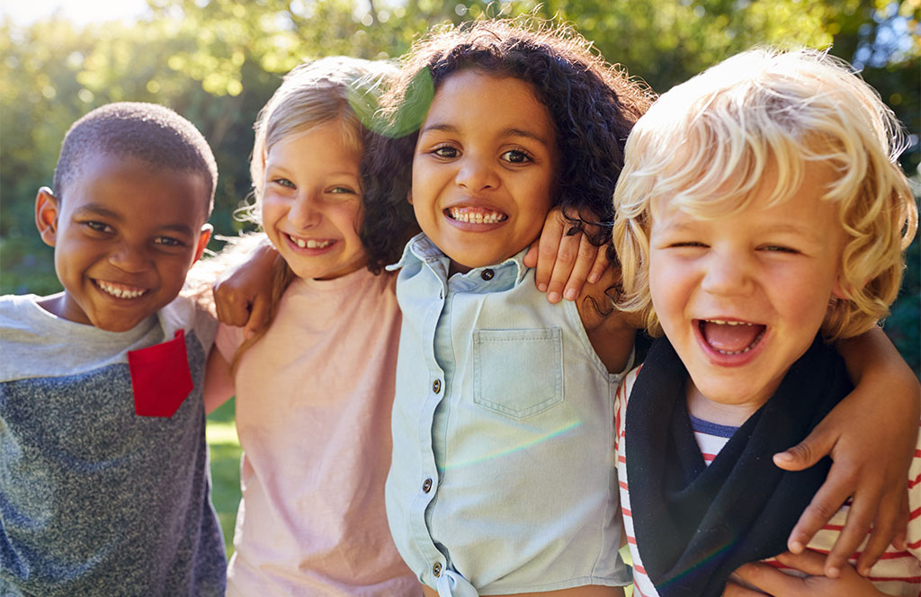 kids smiling